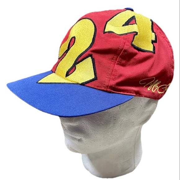 Vtg Jeff Gordon 24 Dupont Racing Kudzu Adjustable Snap Back Hat All Over Print - Picture 1 of 11